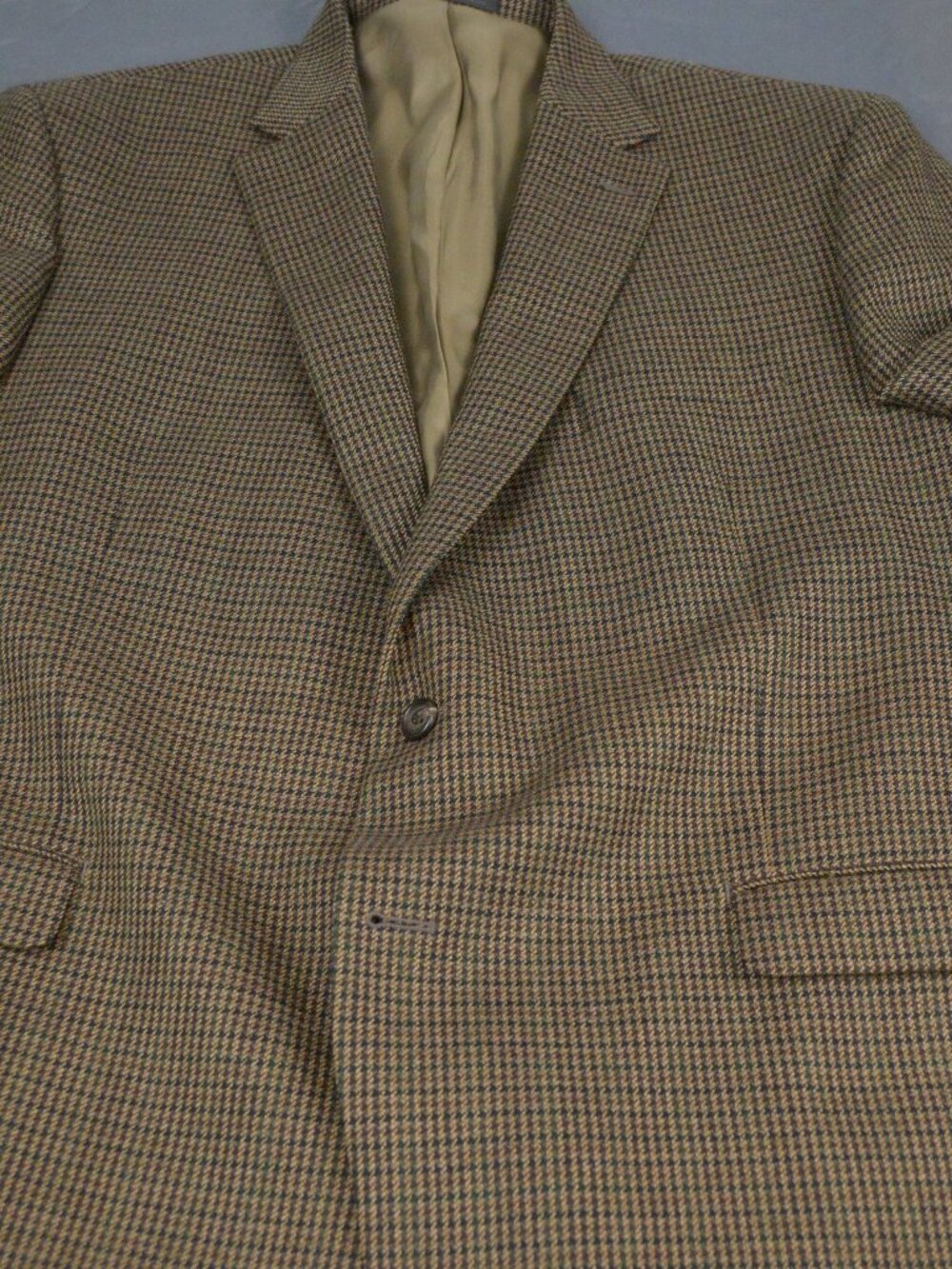 Lauren Ralph Lauren 100% Wool Dark Brown Puppytooth Sport Coat -- Size 48R